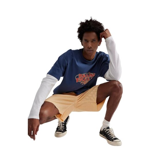 NEW Urban Outfitters Corduroy Shorts Mens Orange Creamsicle Cut Off Skater Short - Picture 4 of 10